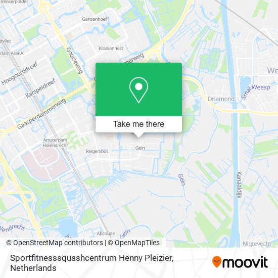 Sportfitnesssquashcentrum Henny Pleizier map