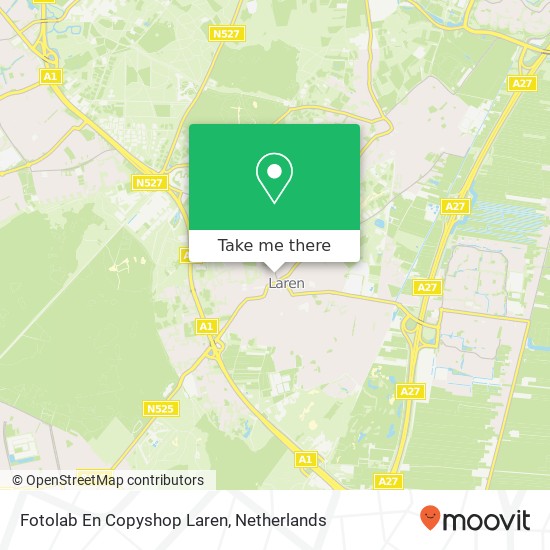 Fotolab En Copyshop Laren map