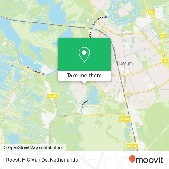 Roest, H C Van De map