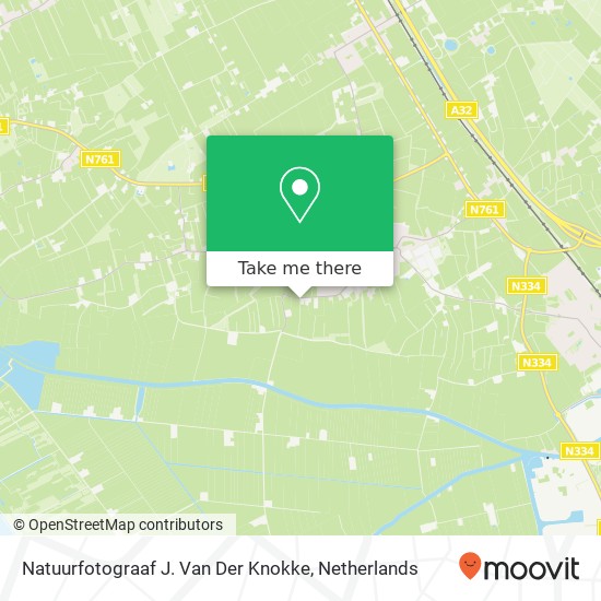 Natuurfotograaf J. Van Der Knokke map