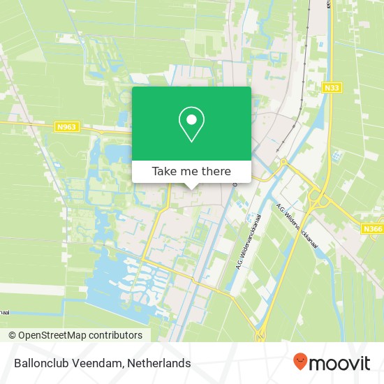 Ballonclub Veendam map