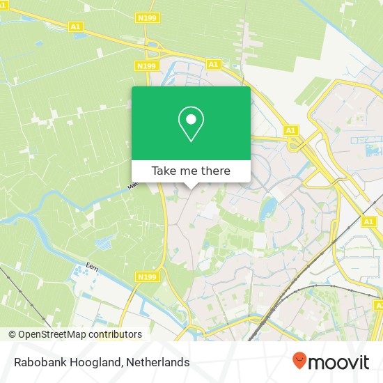 Rabobank Hoogland map