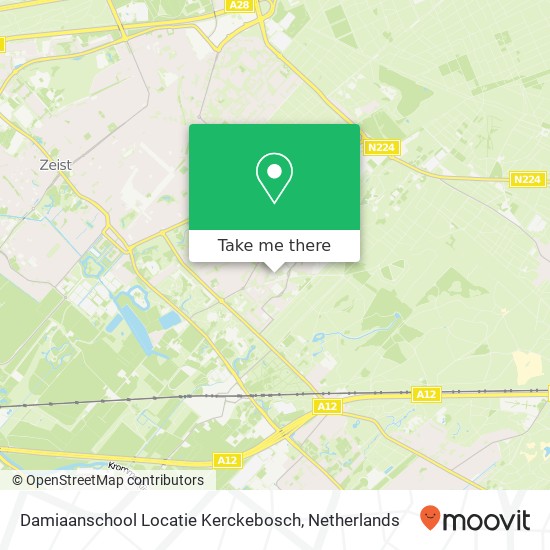 Damiaanschool Locatie Kerckebosch Karte