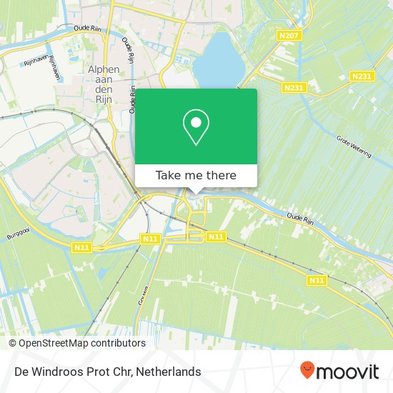 De Windroos Prot Chr map