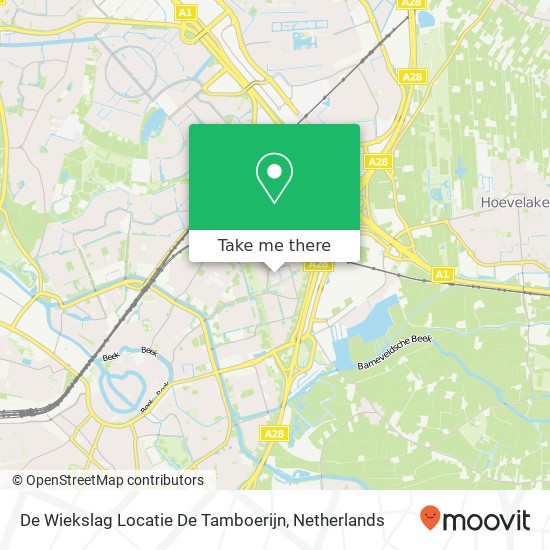 De Wiekslag Locatie De Tamboerijn map