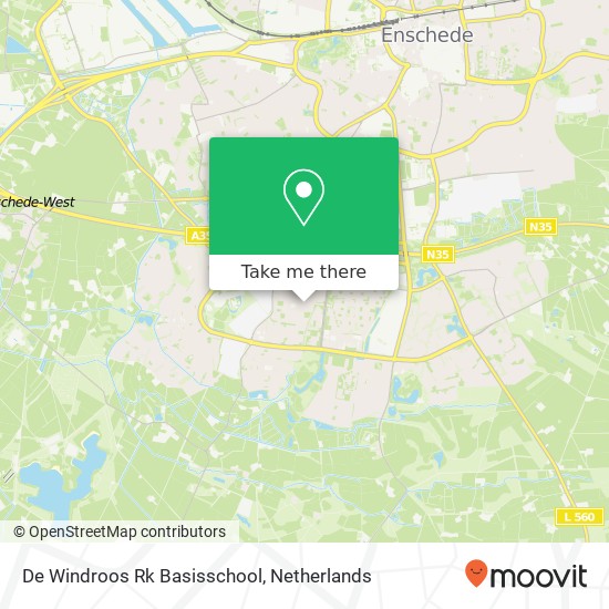 De Windroos Rk Basisschool map