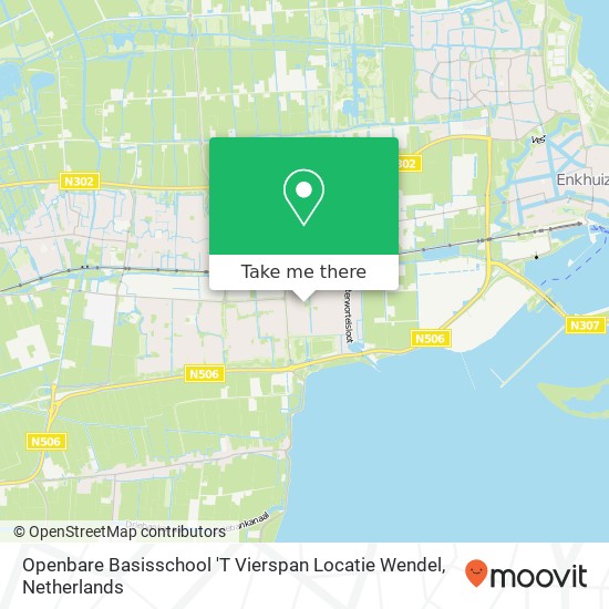 Openbare Basisschool 'T Vierspan Locatie Wendel map