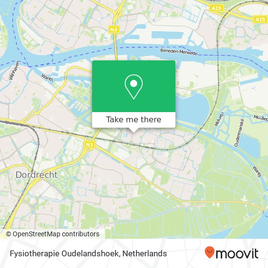 Fysiotherapie Oudelandshoek map