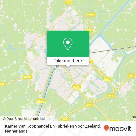 Kamer Van Koophandel En Fabrieken Voor Zeeland map