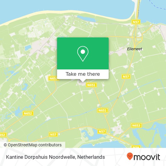 Kantine Dorpshuis Noordwelle map