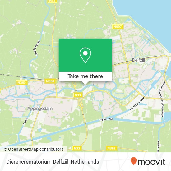 Dierencrematorium Delfzijl map