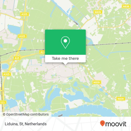 Liduina, St map