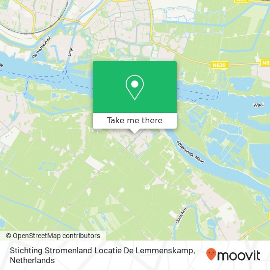 Stichting Stromenland Locatie De Lemmenskamp map