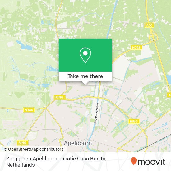 Zorggroep Apeldoorn Locatie Casa Bonita map