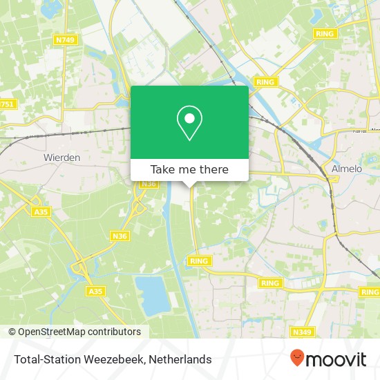 Total-Station Weezebeek Karte