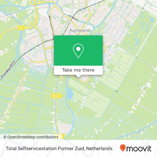 Total Selfservicestation Purmer Zuid map