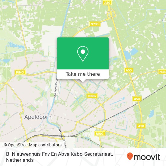 B. Nieuwenhuis Fnv En Abva Kabo-Secretariaat Karte