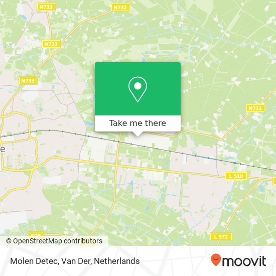 Molen Detec, Van Der map
