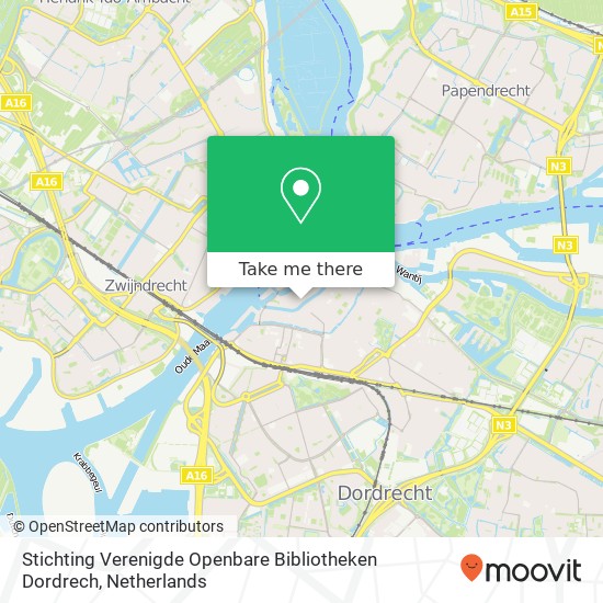 Stichting Verenigde Openbare Bibliotheken Dordrech map