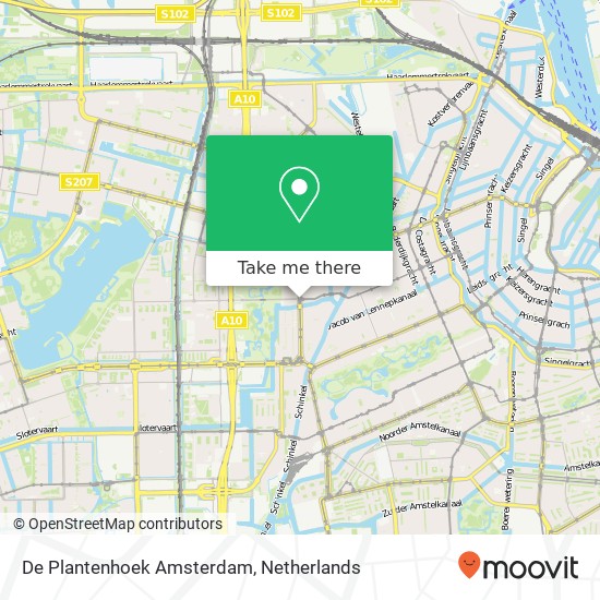 De Plantenhoek Amsterdam map