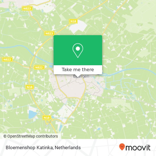 Bloemenshop Katinka map