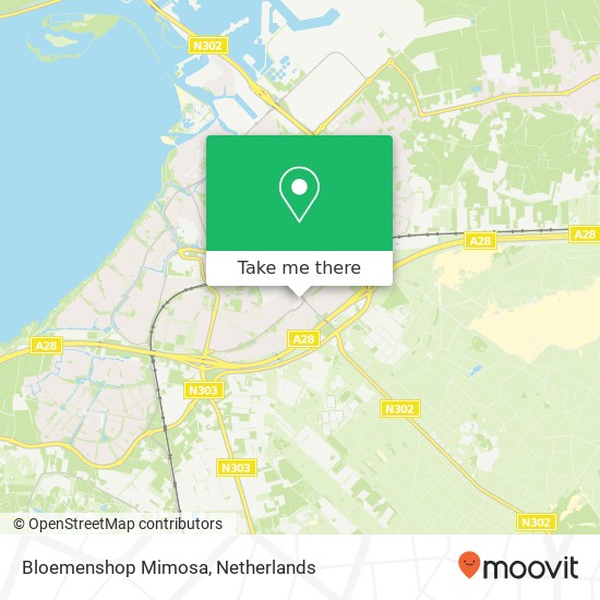 Bloemenshop Mimosa map