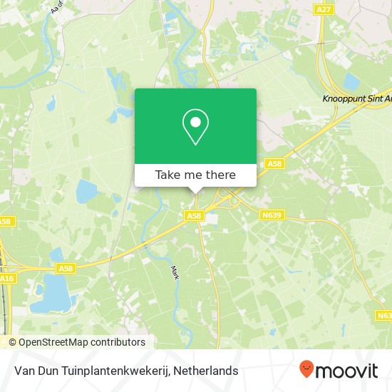 Van Dun Tuinplantenkwekerij map