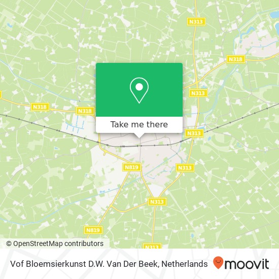 Vof Bloemsierkunst D.W. Van Der Beek map