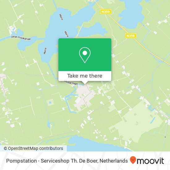 Pompstation - Serviceshop Th. De Boer map