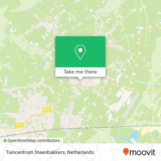 Tuincentrum Steenbakkers map