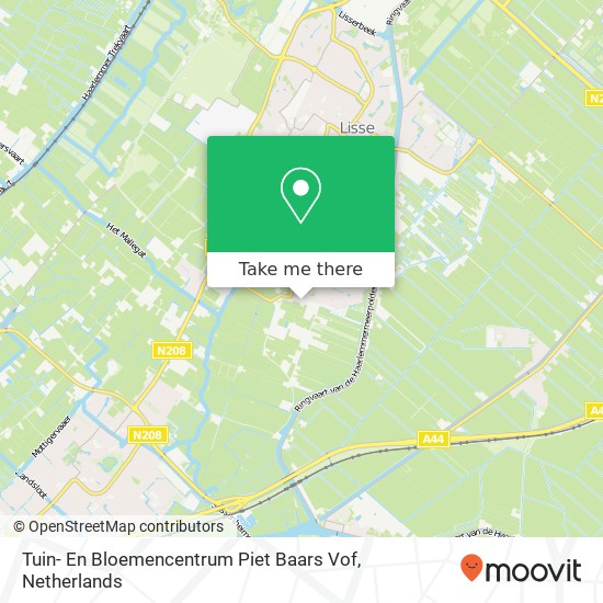 Tuin- En Bloemencentrum Piet Baars Vof map