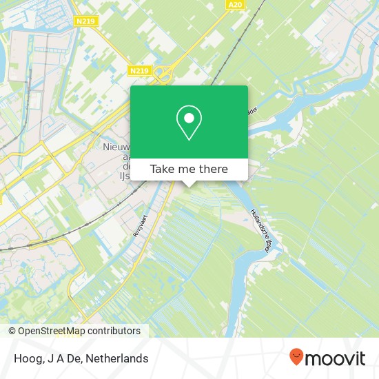 Hoog, J A De map