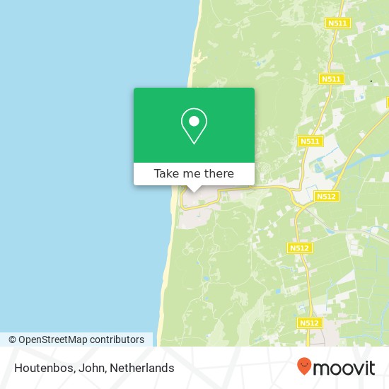 Houtenbos, John map