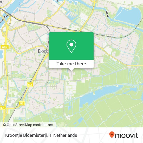 Kroontje Bloemisterij, 'T map