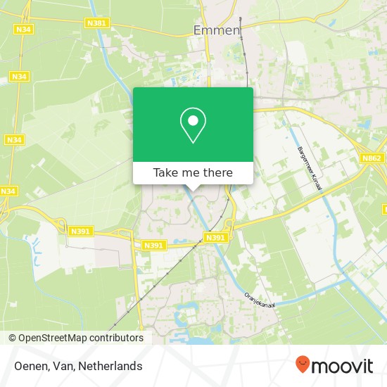 Oenen, Van map