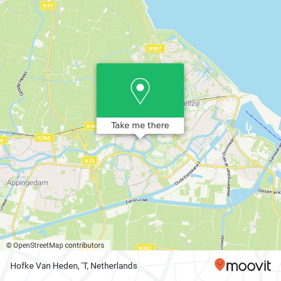 Hofke Van Heden, 'T map