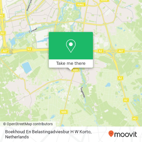 Boekhoud En Belastingadviesbur H W Korto map