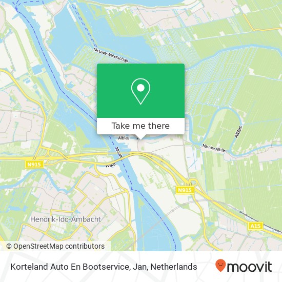 Korteland Auto En Bootservice, Jan map