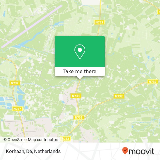 Korhaan, De map