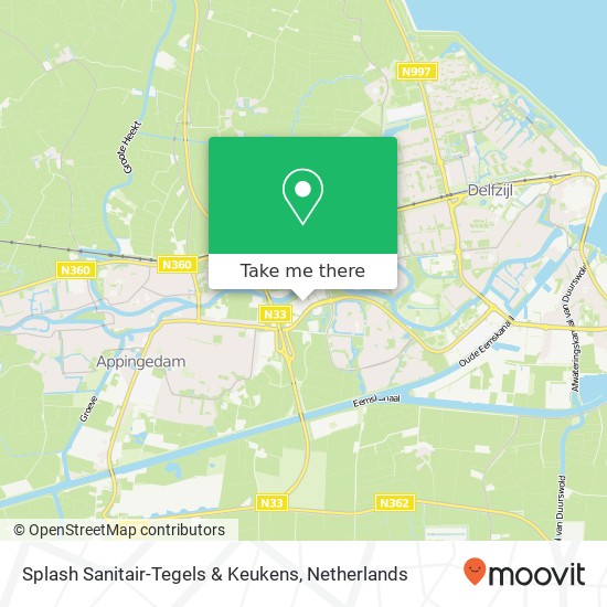 Splash Sanitair-Tegels & Keukens map