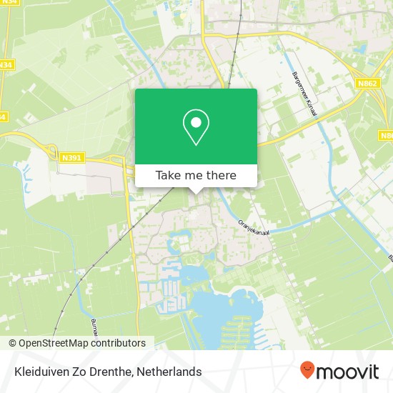 Kleiduiven Zo Drenthe map