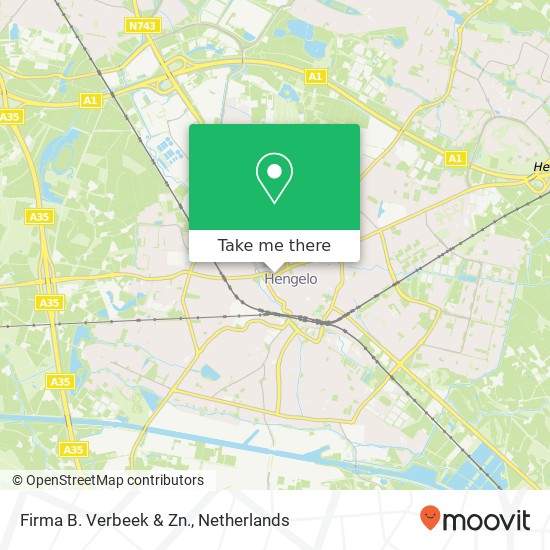 Firma B. Verbeek & Zn. map