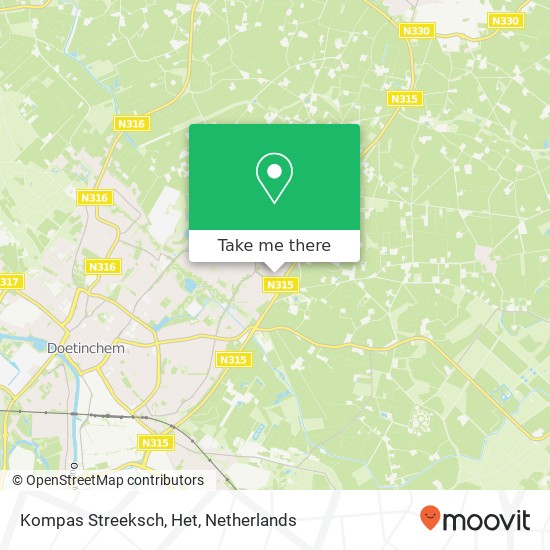 Kompas Streeksch, Het map