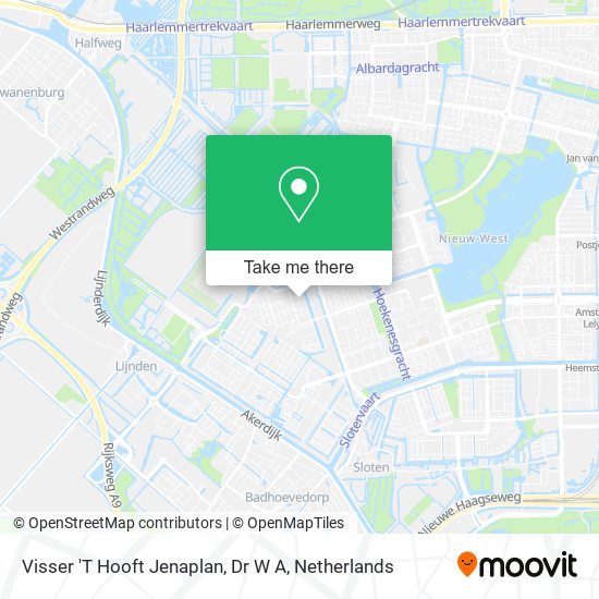 Visser 'T Hooft Jenaplan, Dr W A map