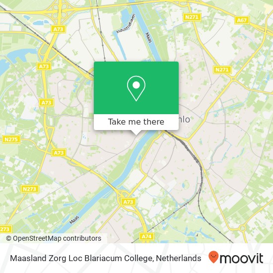 Maasland Zorg Loc Blariacum College Karte