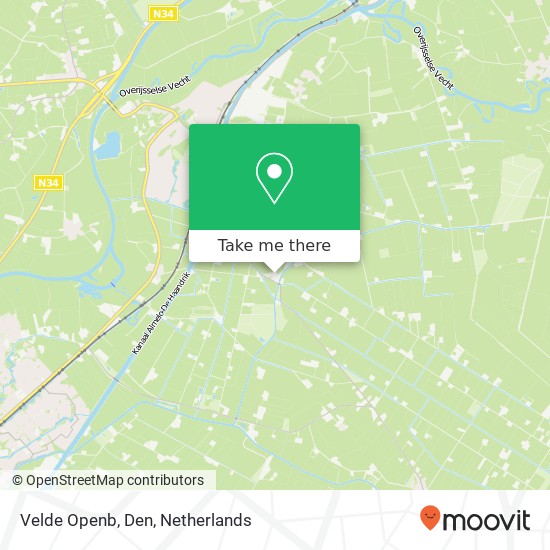 Velde Openb, Den map