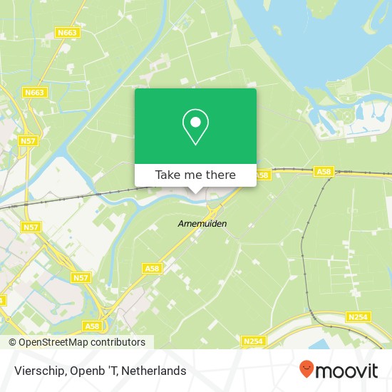 Vierschip, Openb 'T map