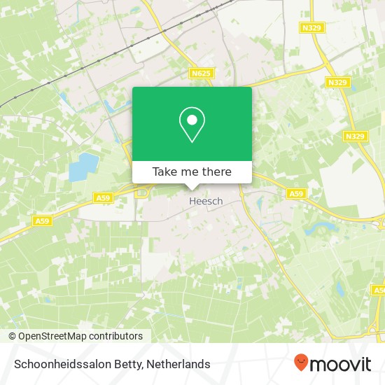 Schoonheidssalon Betty map