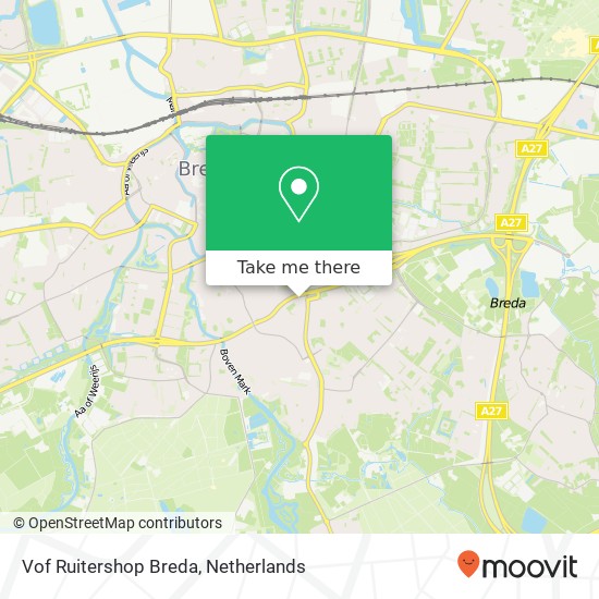 Vof Ruitershop Breda map