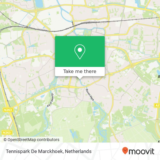 Tennispark De Marckhoek map